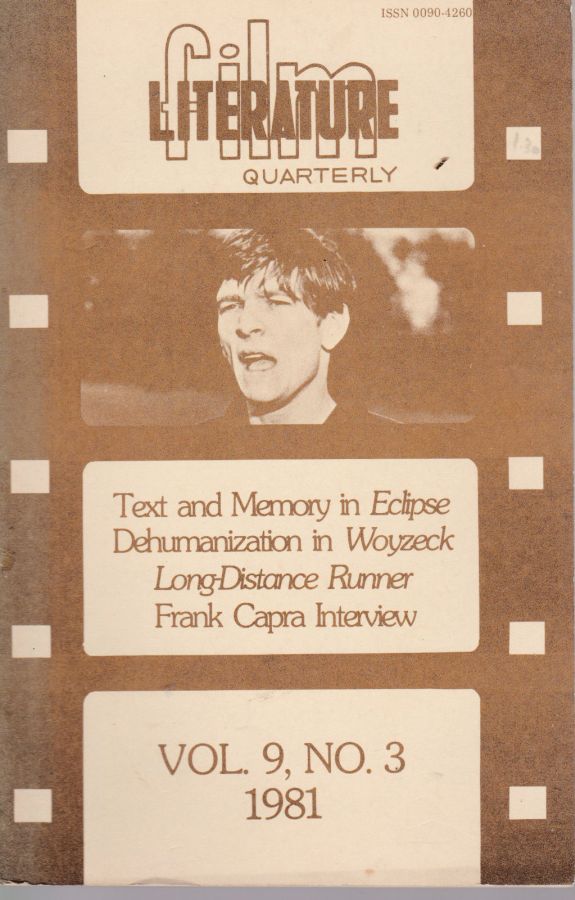 LITERATURE / FILM QUARTERLY magazine side cover Issue 35  Vol 9 # 3  1981